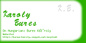 karoly bures business card